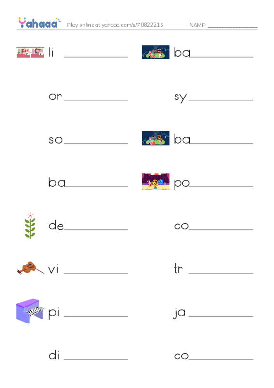 Write the word rows worksheet for GEORGE GERSHWIN LIFE