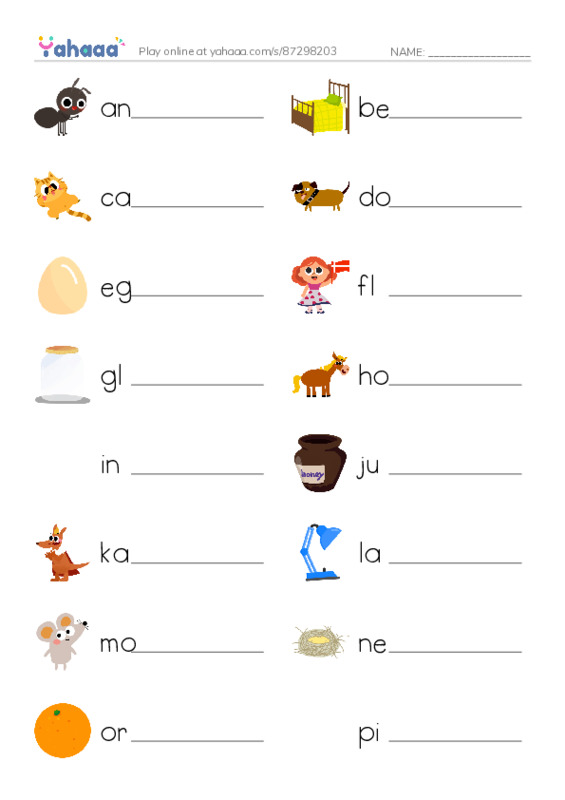 Spotlight the ABC PDF worksheet writing row