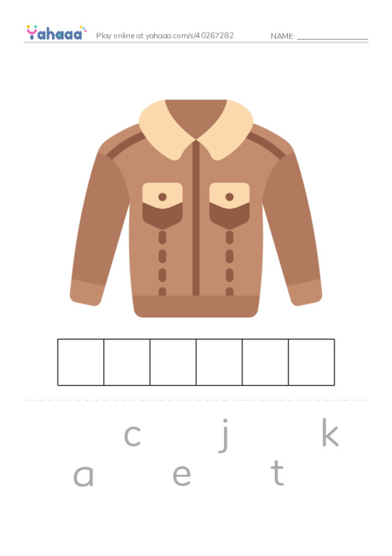 Letter scramble puzzle worksheet for Kid's Box 1 Unit 8