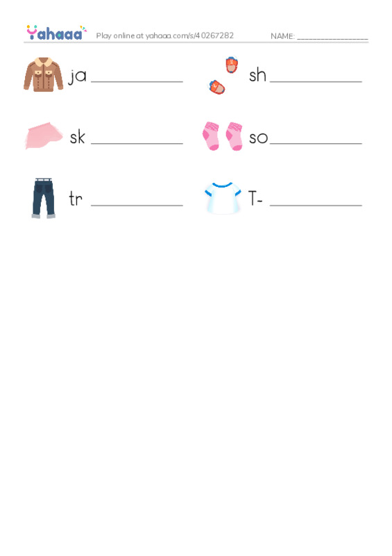 Write the word rows worksheet for Kid's Box 1 Unit 8