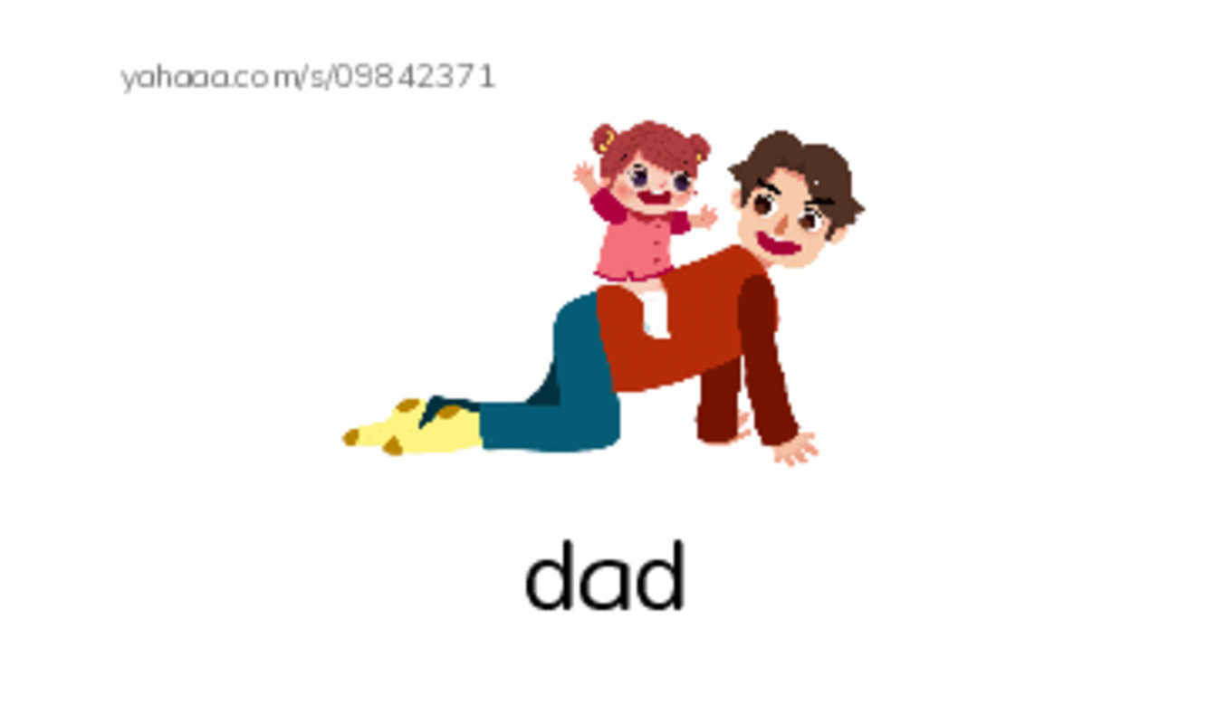 Index cards with pictures worksheet for My Family