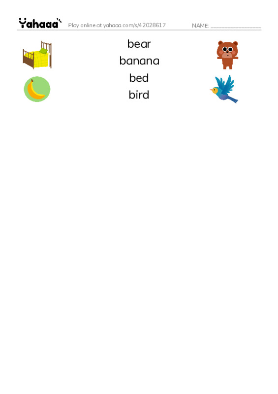 Match both sides worksheet for Bb