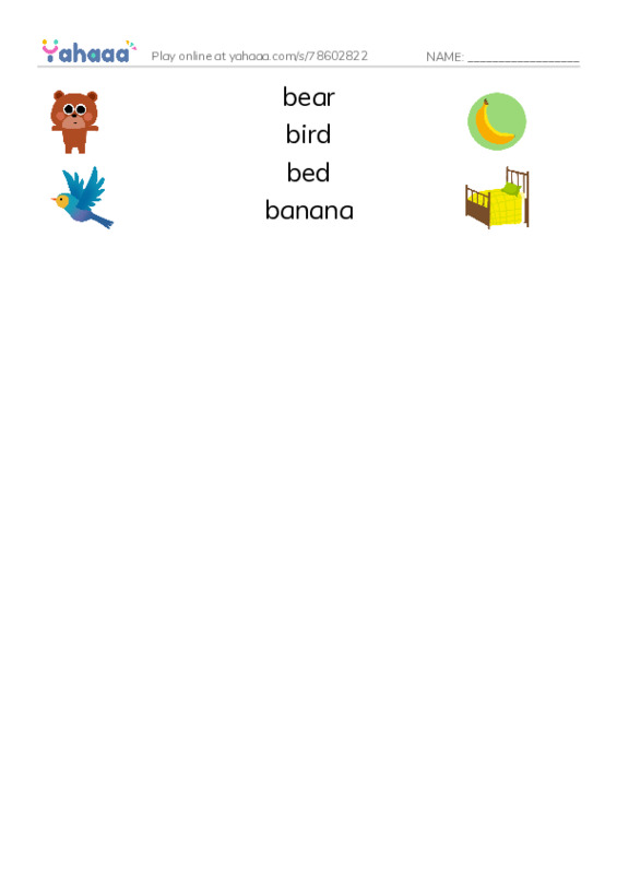 Match both sides worksheet for Bb