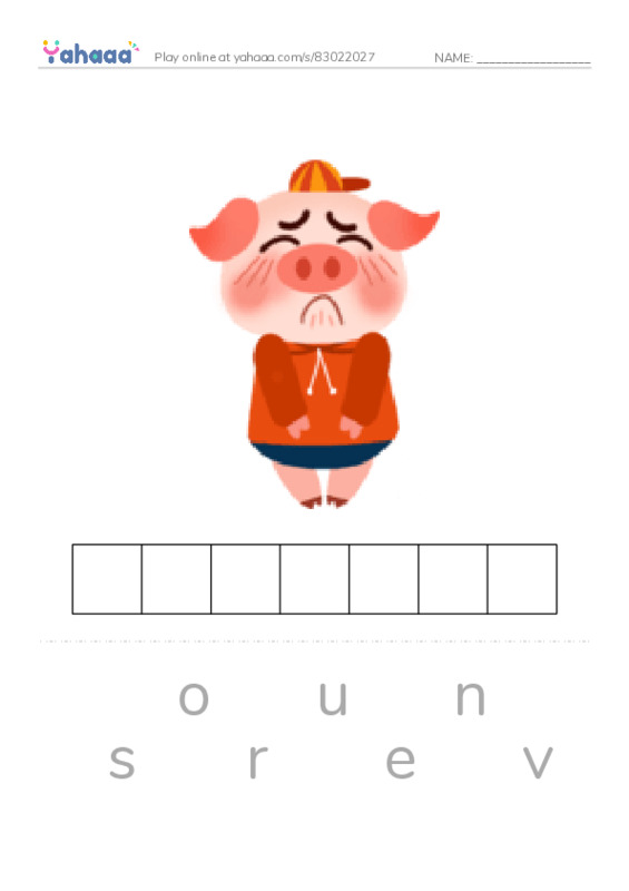 Letter scramble puzzle worksheet for Adjectives