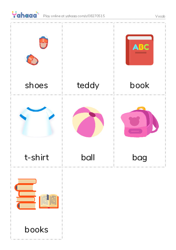Picture flashcards worksheet for Vocab