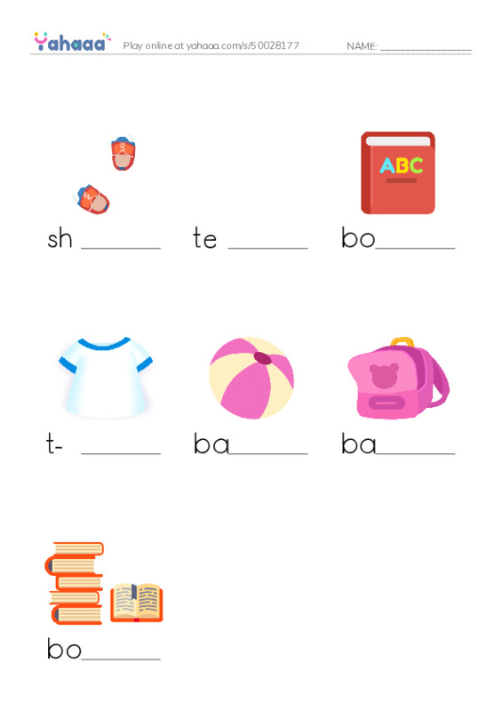 Finish the word worksheet for Vocab