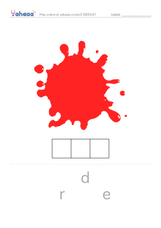 Letter scramble puzzle worksheet for colours