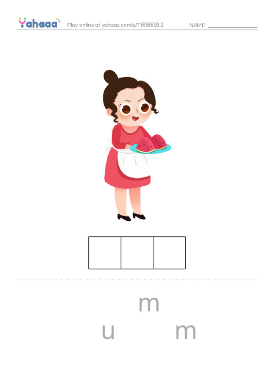 Letter scramble puzzle worksheet for Family