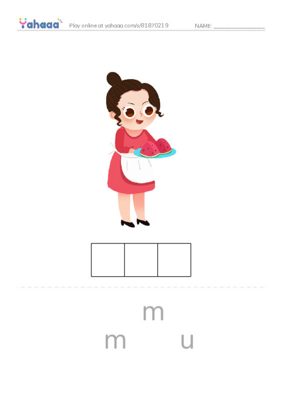 Letter scramble puzzle worksheet for Family