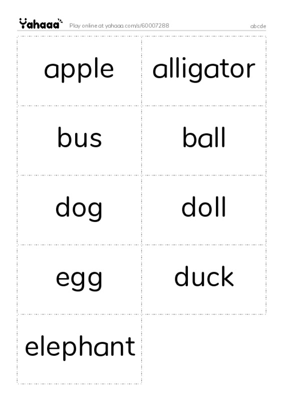 abcde PDF two columns flashcards