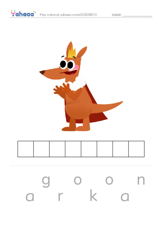 Letter scramble puzzle worksheet for klmnopqrt