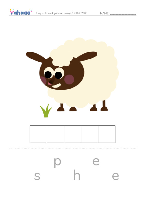 Letter scramble puzzle worksheet for KB 2 farm