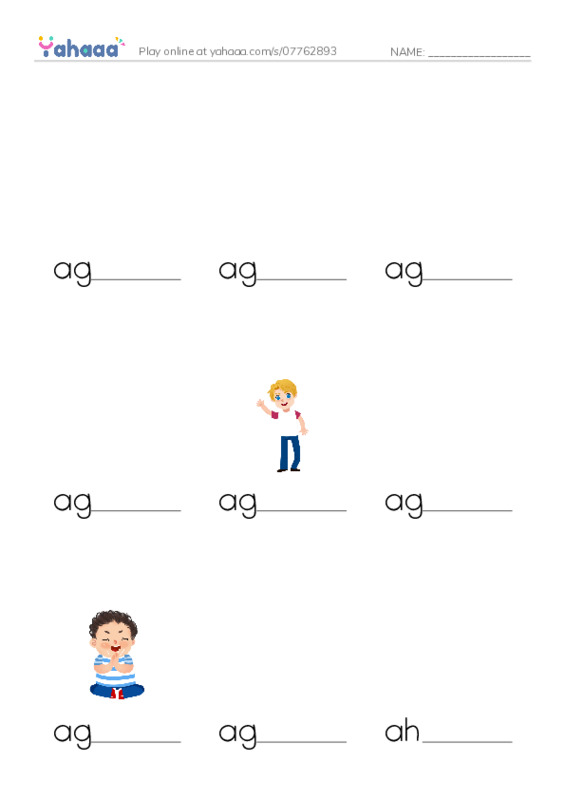 Finish the word worksheet for 1000 Basic English Word Game A3