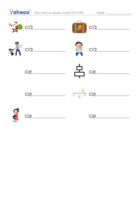 Write the word rows worksheet for 1000 Basic English Word Game C2