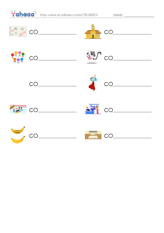Write the word rows worksheet for 1000 Basic English Word Game C5