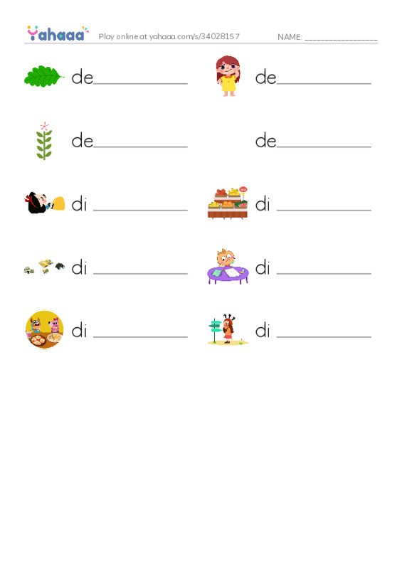 Write the word rows worksheet for 1000 Basic English Word Game D3