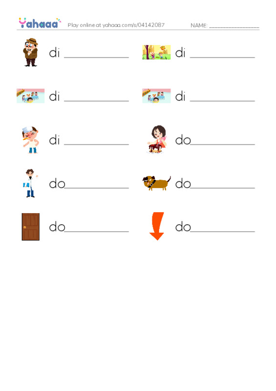 Write the word rows worksheet for 1000 Basic English Word Game C7