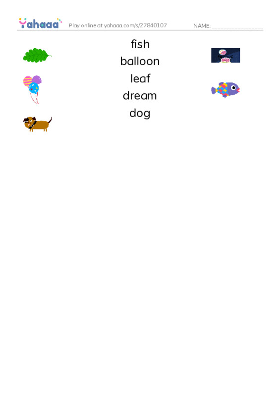 Match both sides worksheet for Adventure