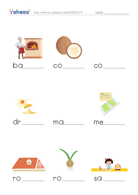 Finish the word worksheet for Arseney 14 unit