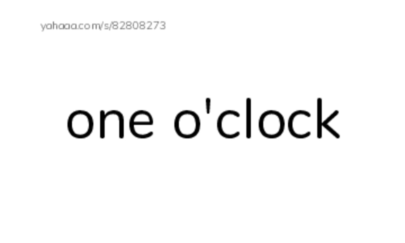 Index cards, words only worksheet for one o'clock, two o'clock, three o'clock and 9 more