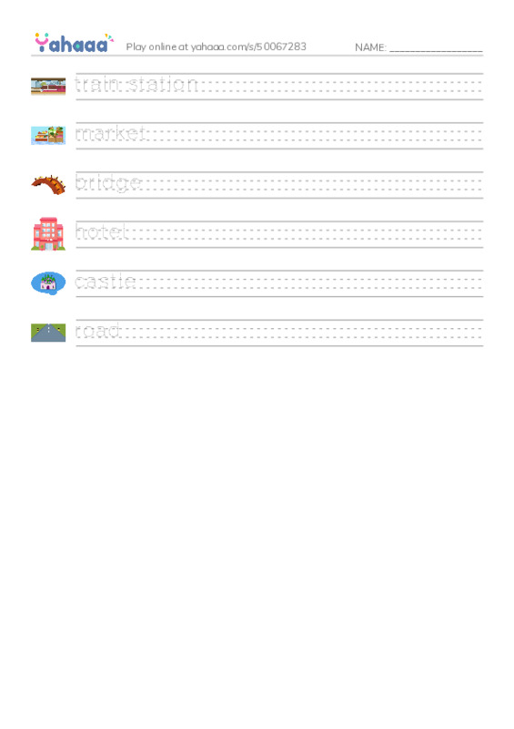 Handwriting lines worksheet for 13