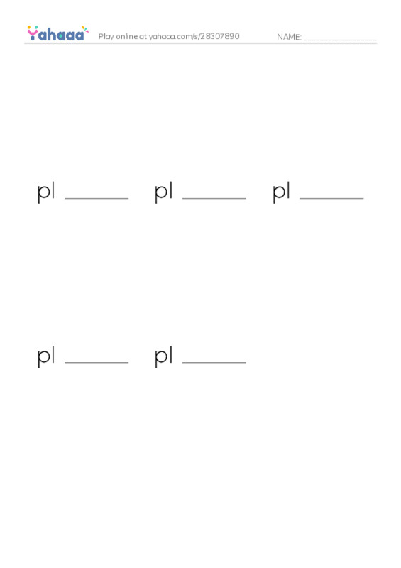 Finish the word worksheet for UOI sentence plants