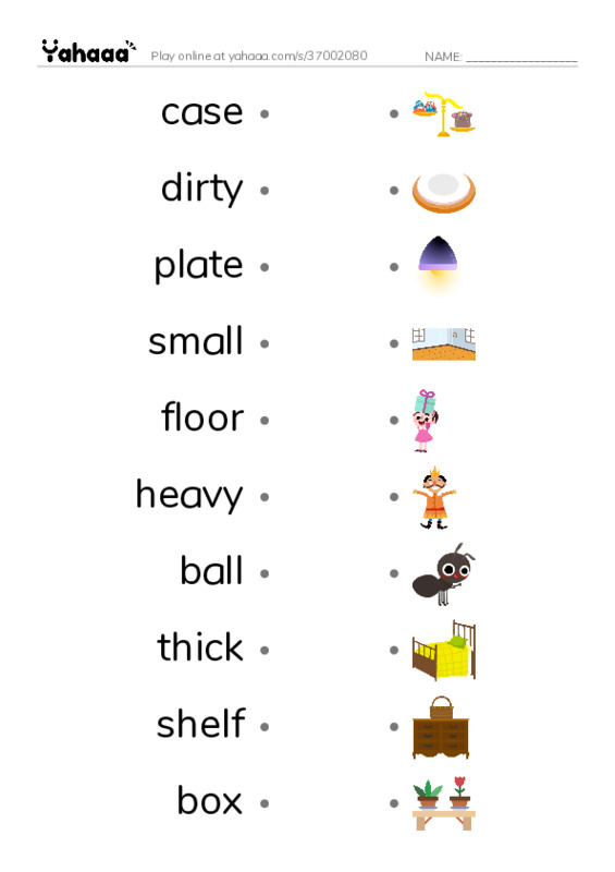 Draw a line to match worksheet for 新概念5.1