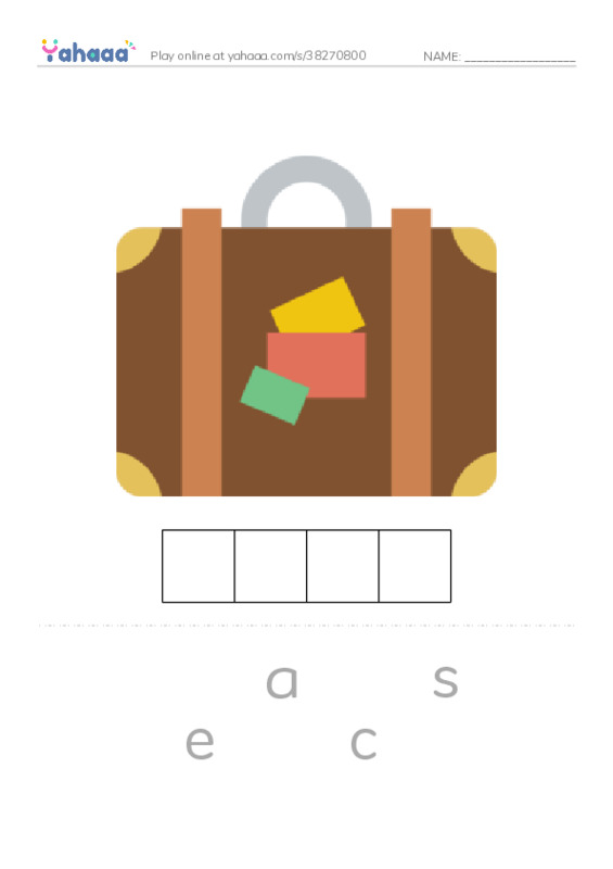 Letter scramble puzzle worksheet for 新概念5.1