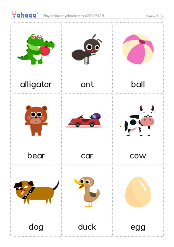 Picture flashcards worksheet for review2-32