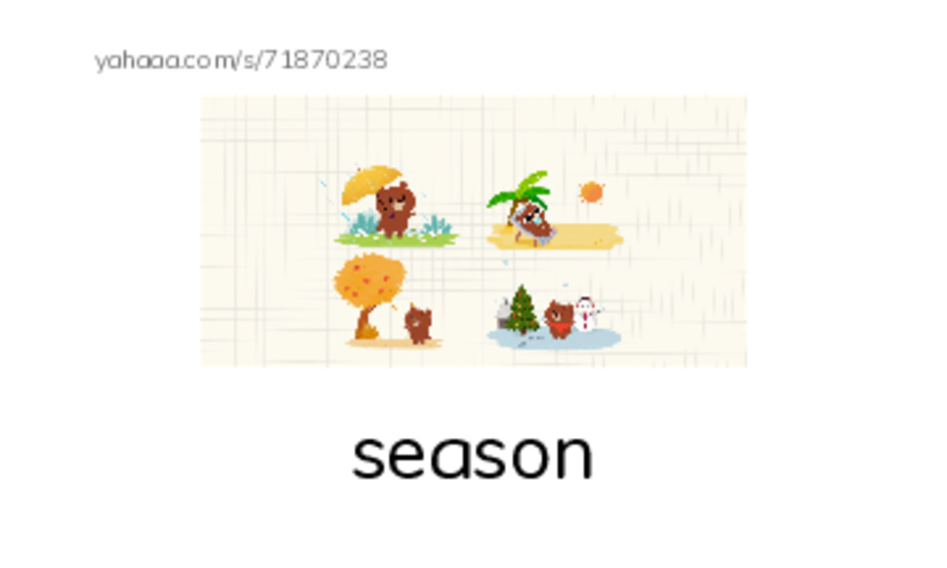 Index cards with pictures worksheet for season
