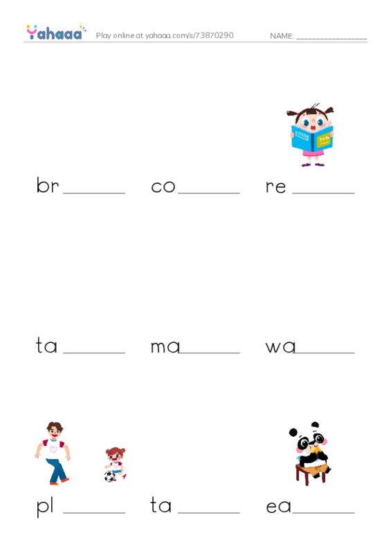 Finish the word worksheet for review last