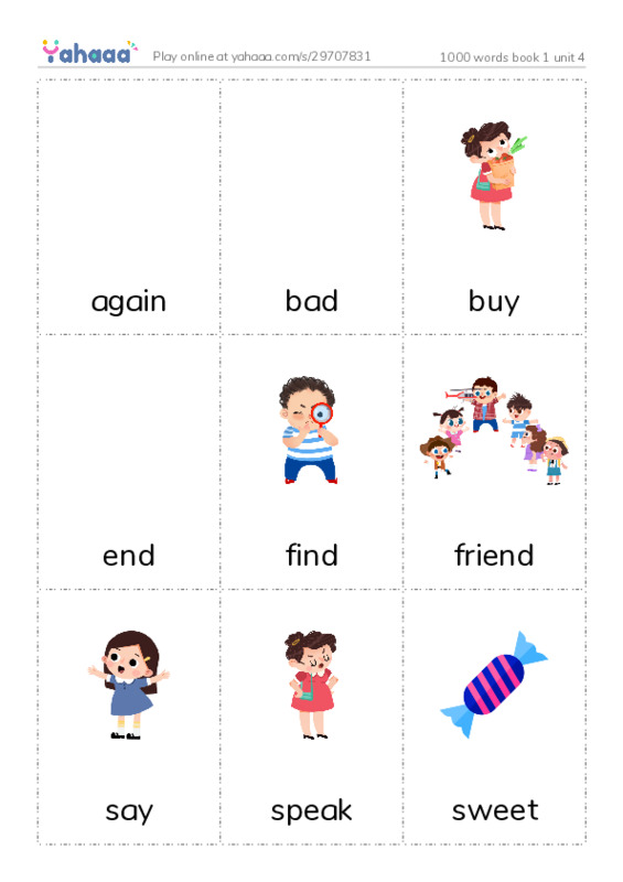 Picture flashcards worksheet for 1000 words book 1 unit 4