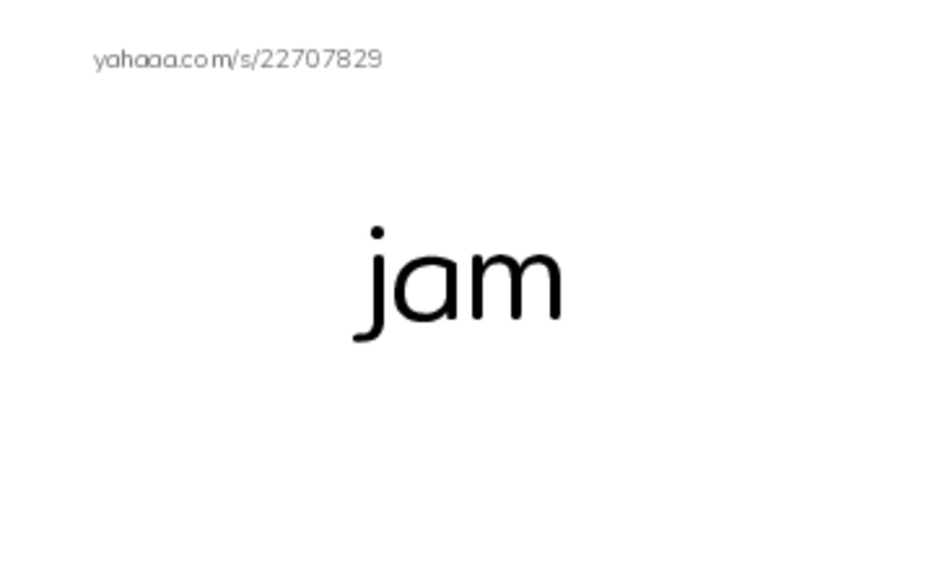 Index cards, words only worksheet for jam, banana, apple and 15 more