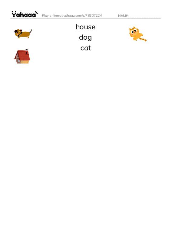 Match both sides worksheet for where