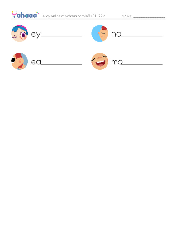 Write the word rows worksheet for Sense
