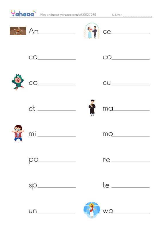 Write the word rows worksheet for Unit 3 - Peoples of Vietnam
