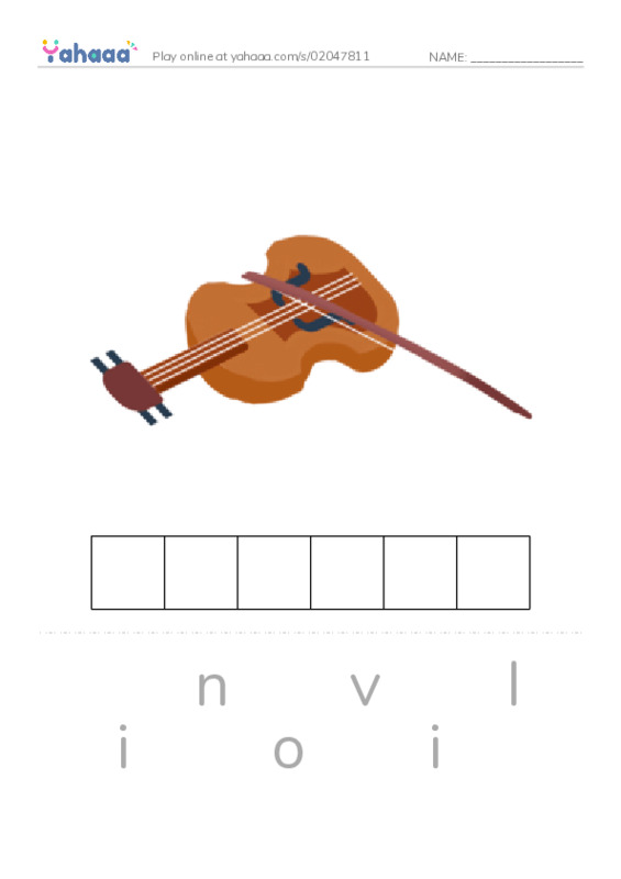 Letter scramble puzzle worksheet for Grade 2 - Week 6