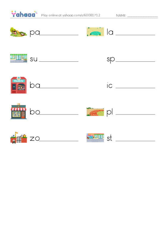 Write the word rows worksheet for Grade 3 - Week 5