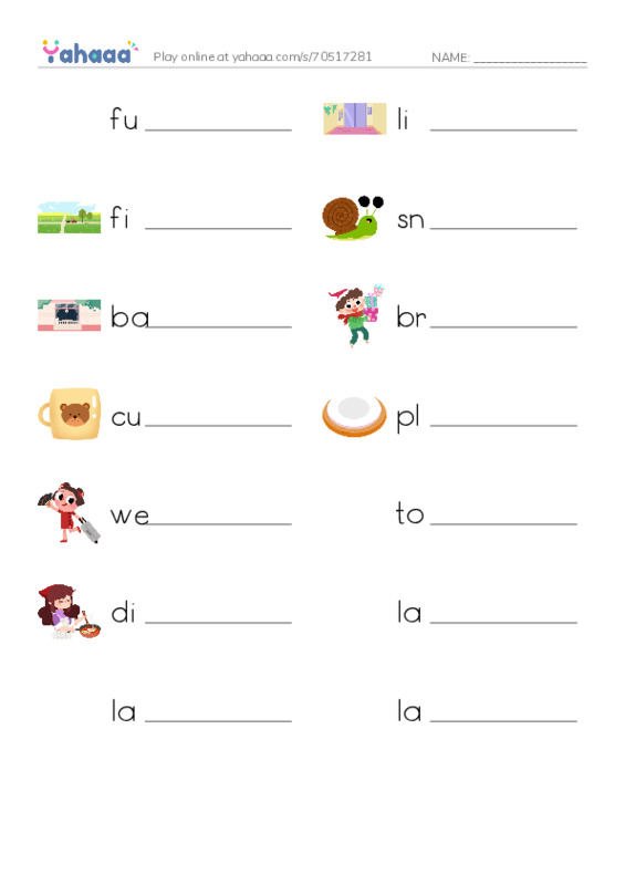 Write the word rows worksheet for Unit 4