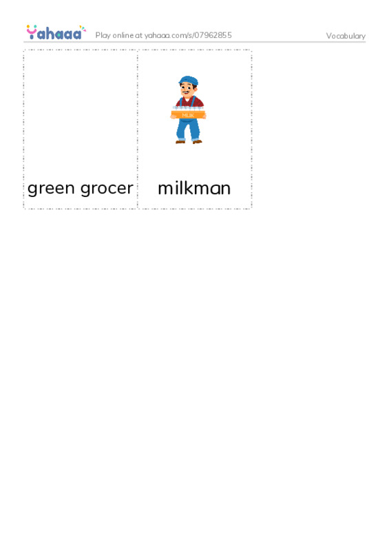 Picture flashcards worksheet for Vocabulary