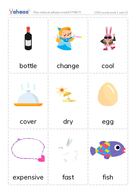 Picture flashcards worksheet for 1000 words book 1 unit 10