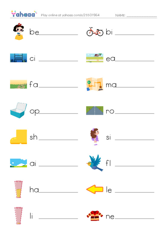 Write the word rows worksheet for 1000 words book 1 unit 11