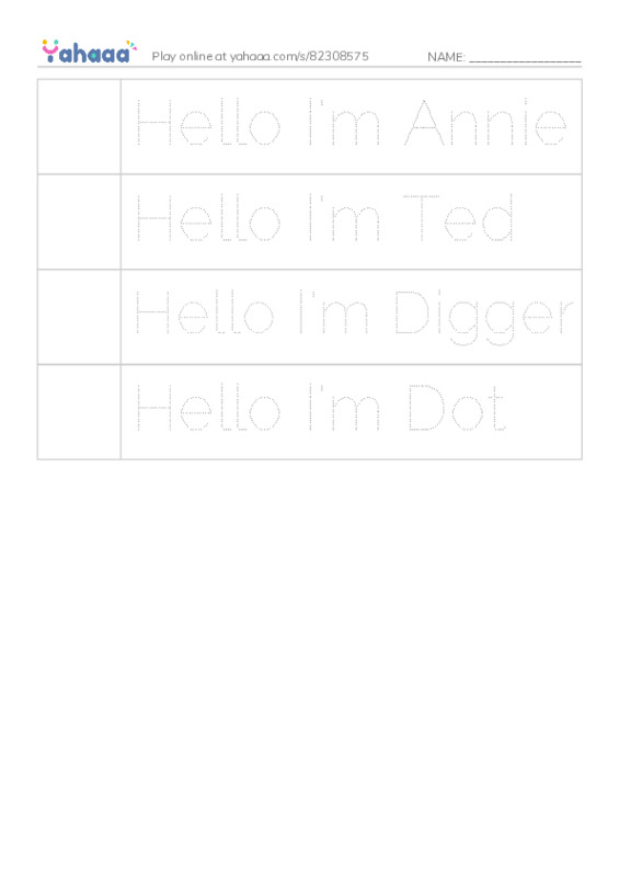 Picture and word rows worksheet for Magic Time 1 Unit 1 use the words