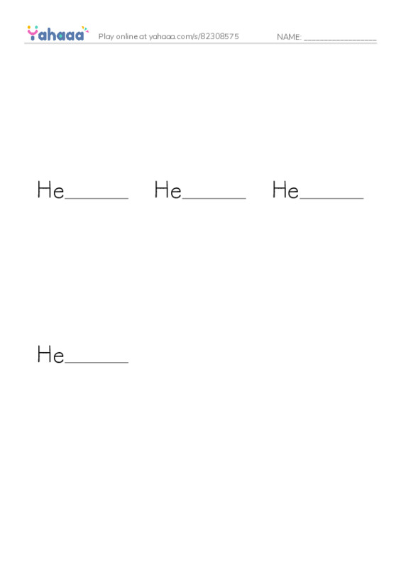 Finish the word worksheet for Magic Time 1 Unit 1 use the words