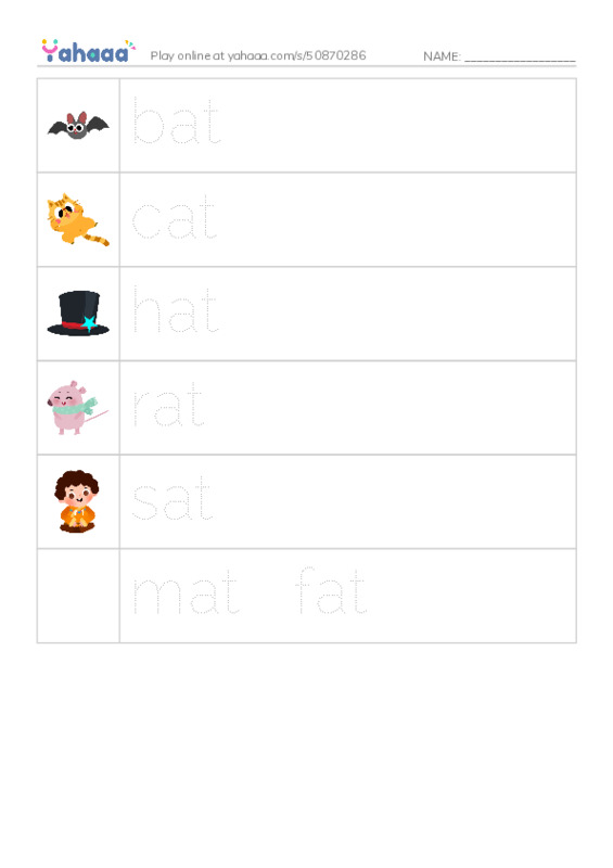 Picture and word rows worksheet for Mr. Ghazy Elnahas