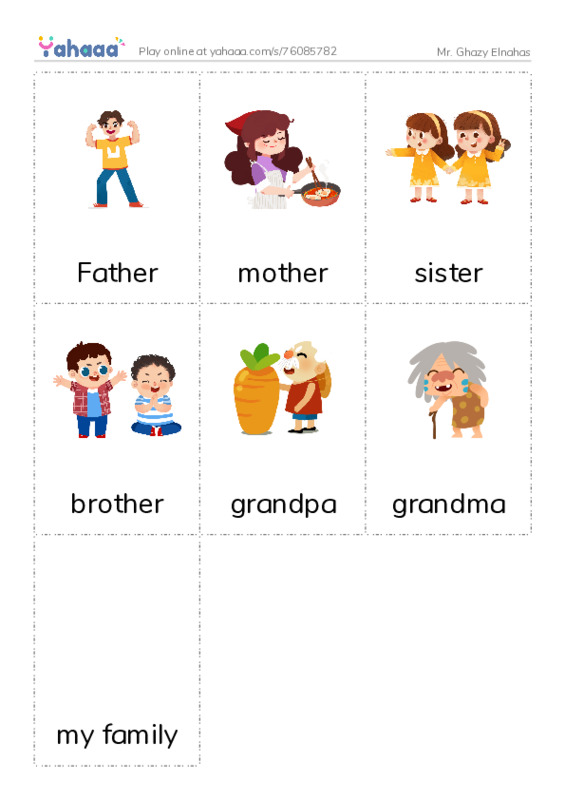 Picture flashcards worksheet for Mr. Ghazy Elnahas