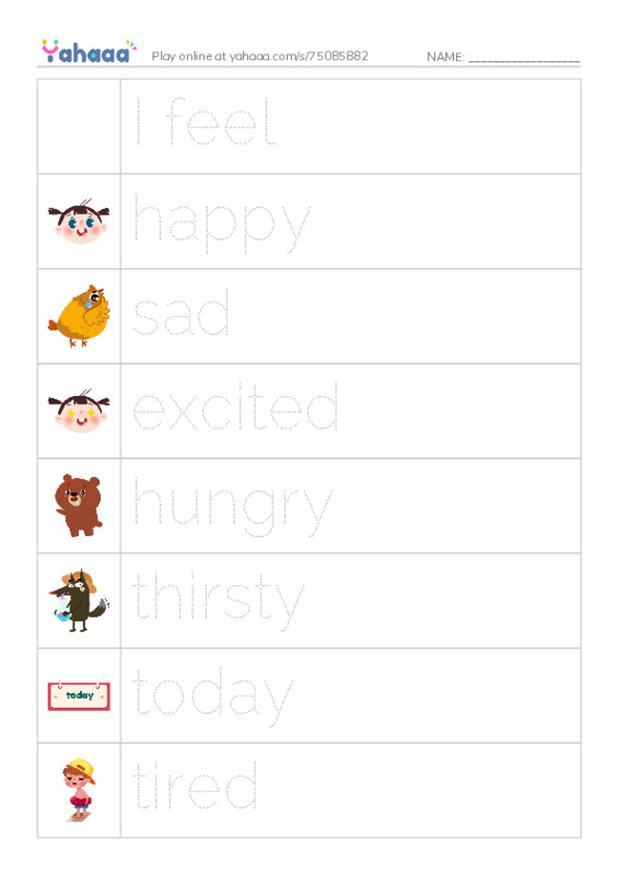 Picture and word rows worksheet for Mr. Ghazy Elnahas