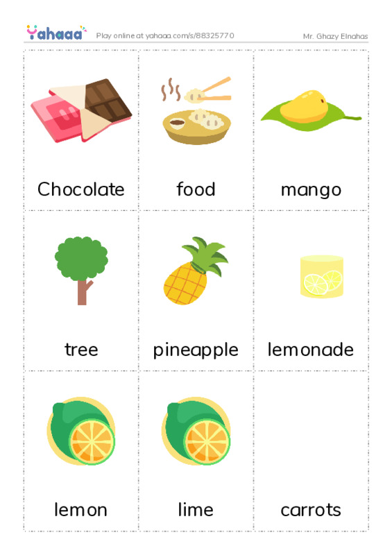 Picture flashcards worksheet for Mr. Ghazy Elnahas