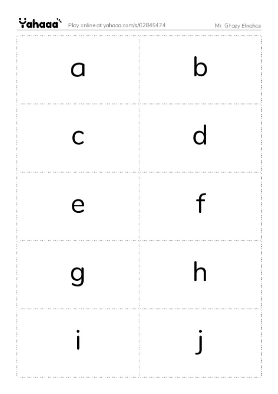 Word flashcards worksheet for Mr. Ghazy Elnahas