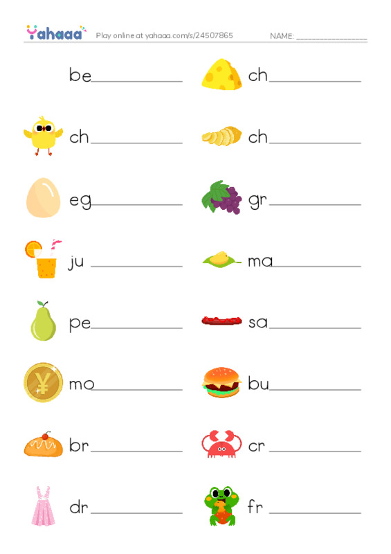 Write the word rows worksheet for Find out the words